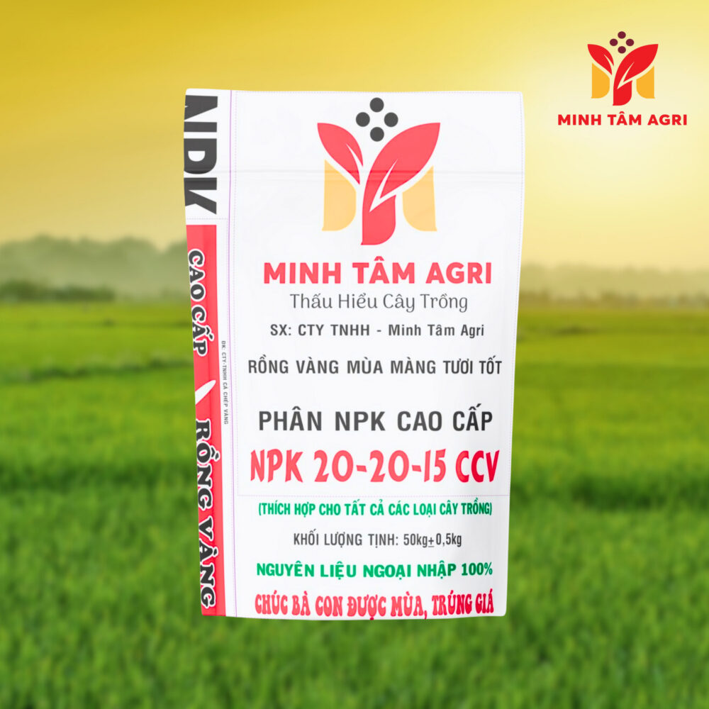 PHÂN NPK CAO CẤP RỒNG VÀNG NPK 20-20-15 CCV