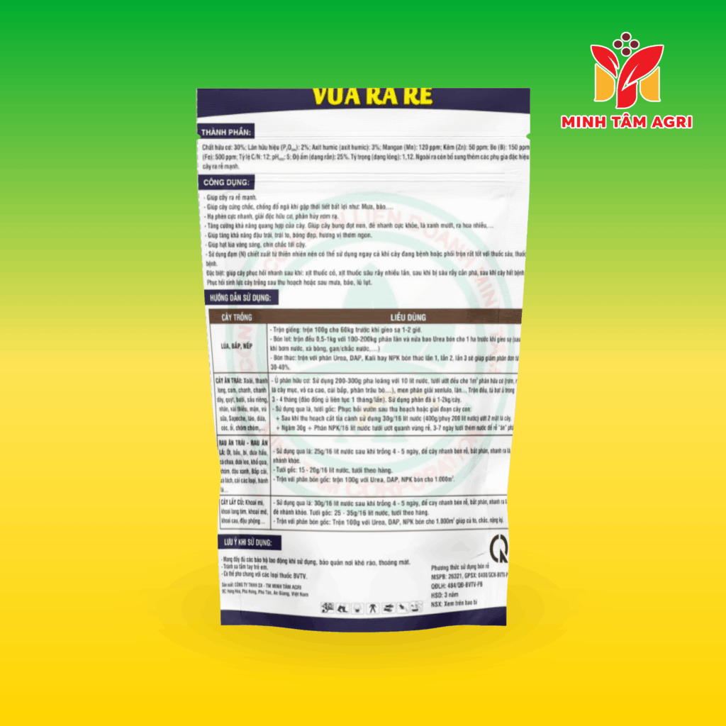 PHÂN BÓN HỮU CƠ MT-ARGI DS88 VUA RA RỄ - Minh Tâm Agri